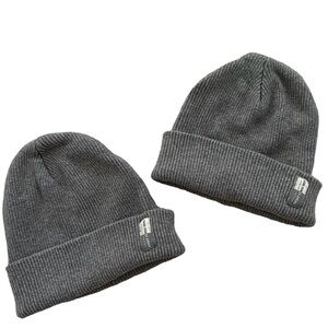 Lot Of Two Zara Gray Knit Beanies Toddlers Baby Infants Boys Girls Neutral
